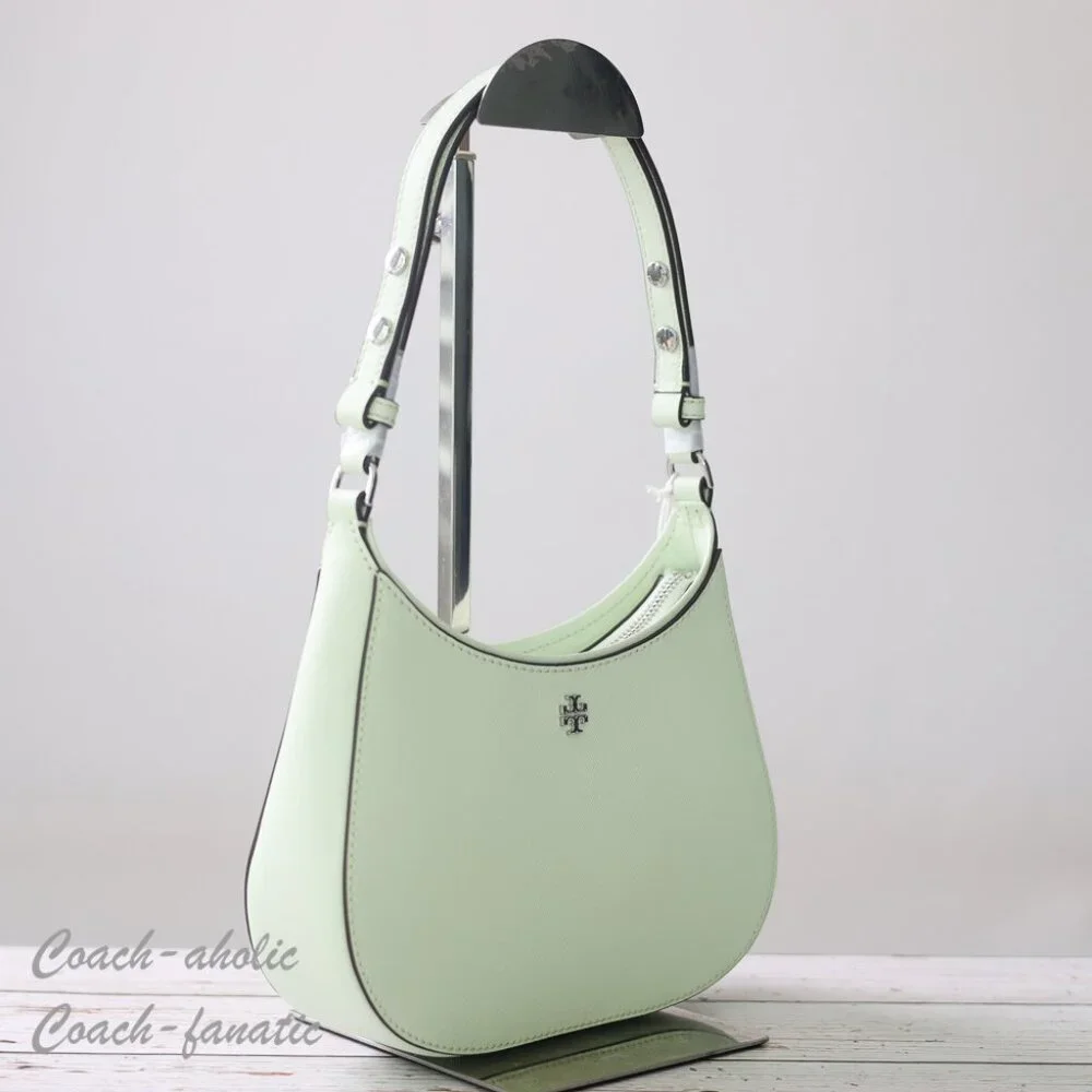 NWT Tory Burch Emerson Saffiano Leather Shoulder Bag in Meadow Mist - Picture 4 of 10